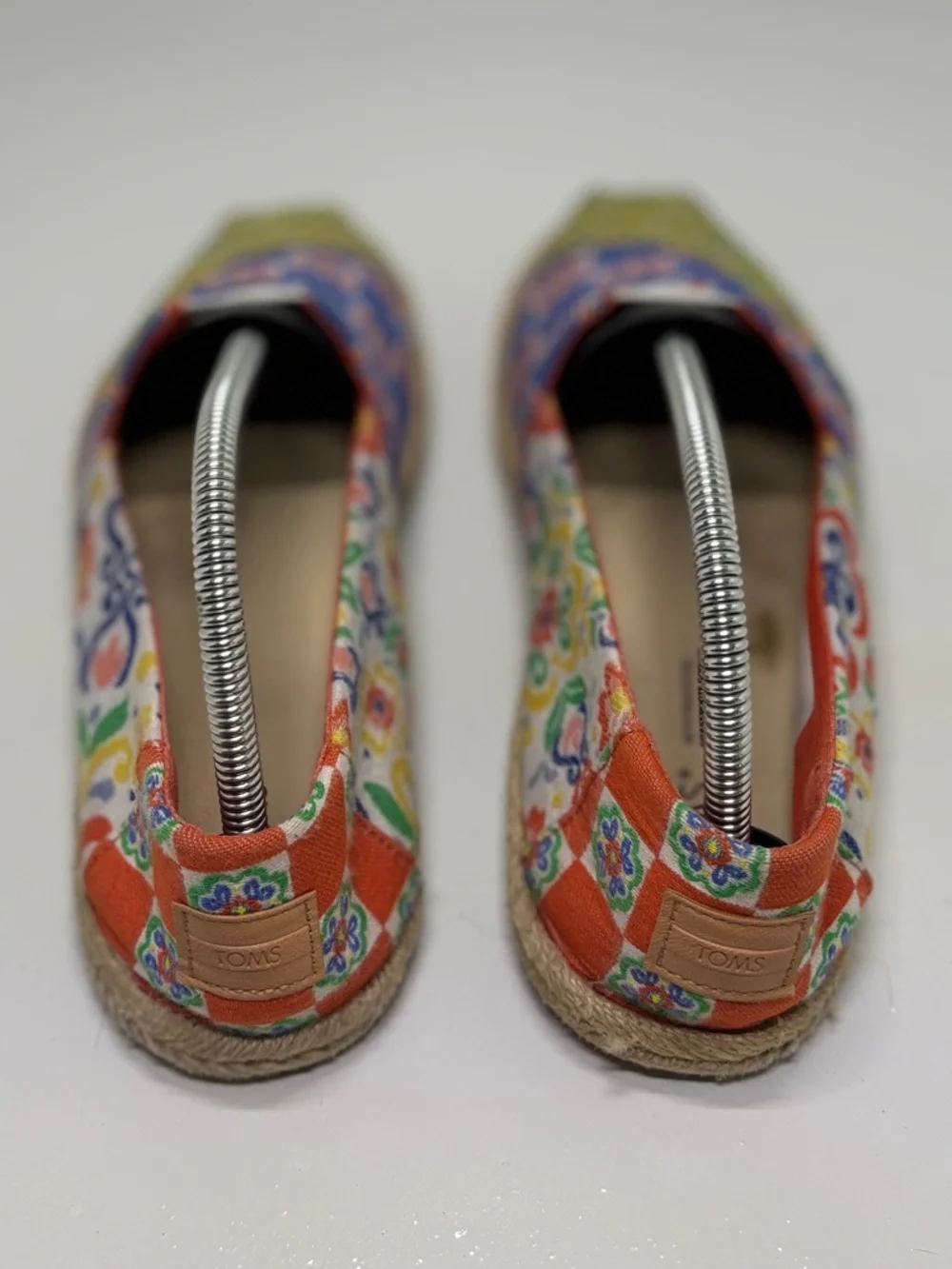 TOMS Alpargata Slip-On Espadrilles Patchwork Print Canvas Flats Women’s 7.5 Boho